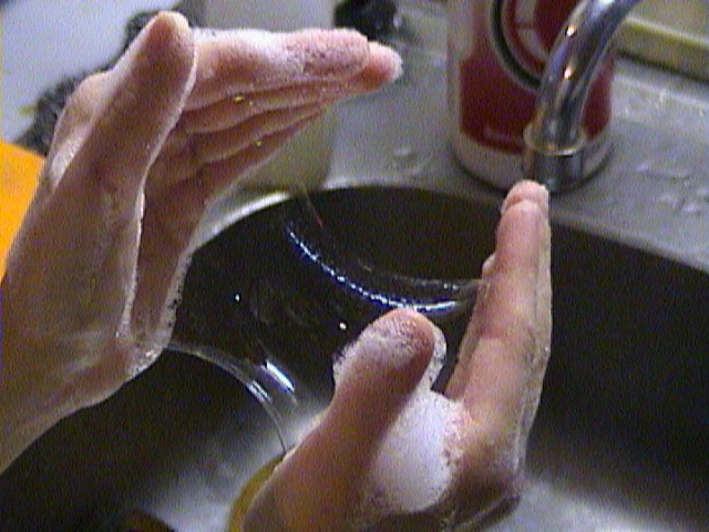 Jojo makes perfect soap-bubbles (September 2002)