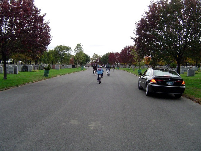 Bike tour through a cemetery... (October 2004)