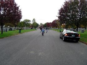 Bike tour through a cemetery... (October 2004) Bike tour through a cemetery... (October 2004)