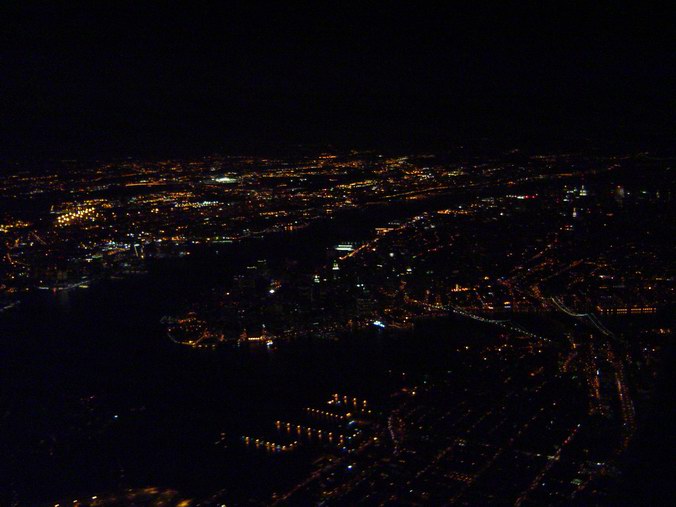 Downtown Manhattan, Hudson River, New Jersey, in the distance at right the ESB