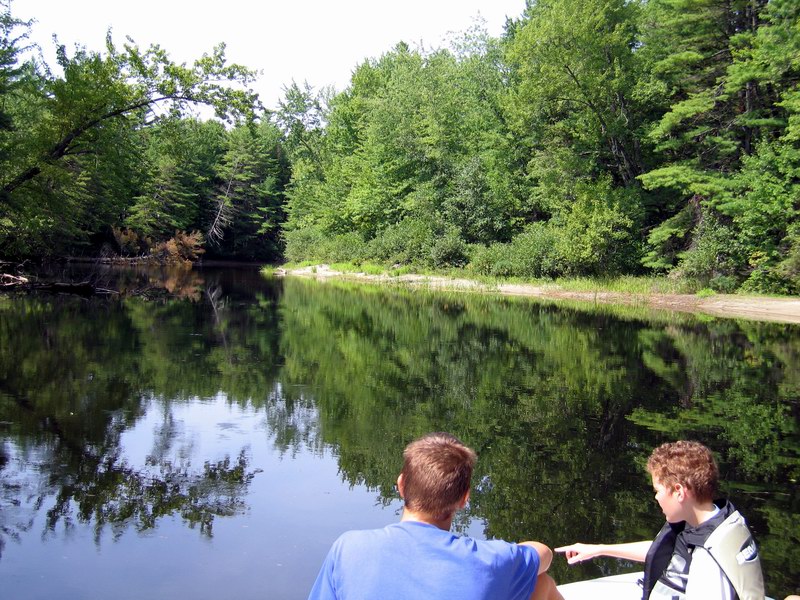 The creek is like a mirror