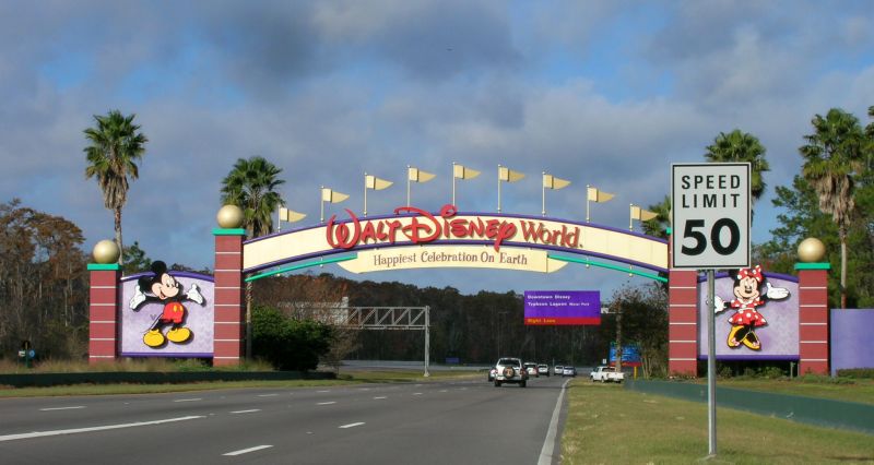 Entrance to Disneyland.