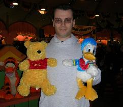 Stan with bear Pooh and duck Donald. (December 2005)