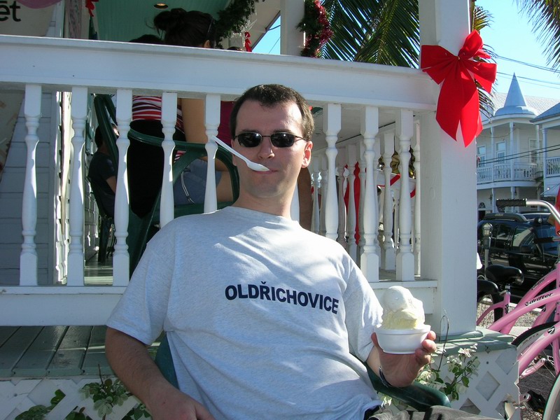 Stan von Oldichovice with an ice cream.