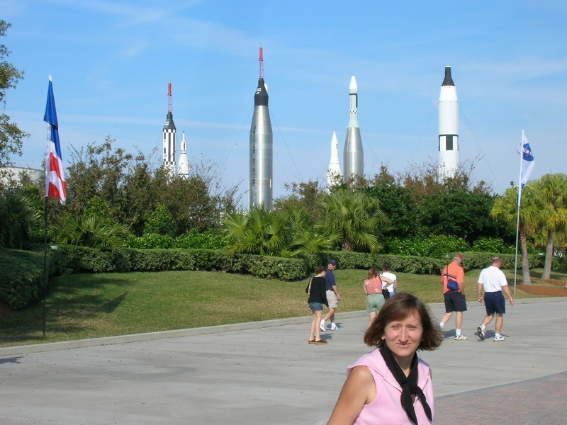 Milena with rockets in the back. (January 2006)