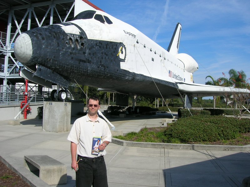Stan with Space Shuttle Explorer 
