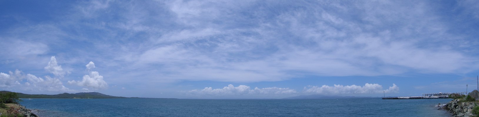 A view to the Main Island with El Yunque - the rainforest. At left is the highest point on the island - Monte Pirata (987ft). (April 2006)