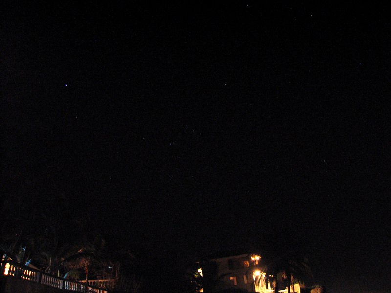 Constellation Orion  above the Caribbean (April 2006)