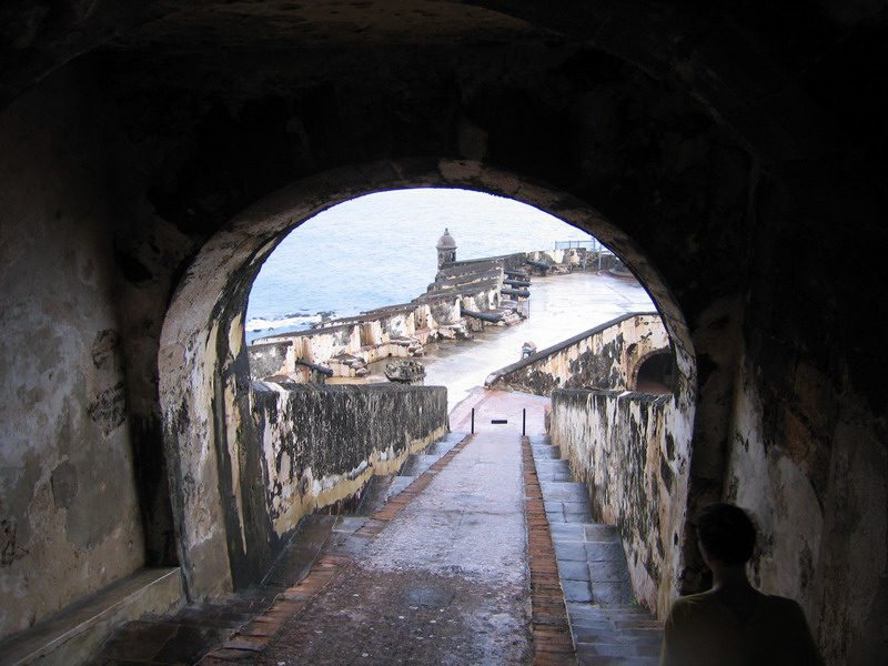 Main Artillery Ramp - this is where gun-powder barrels were rolled down