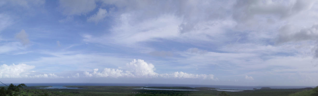 A view to Caribbean horizon from Monte Santo hill