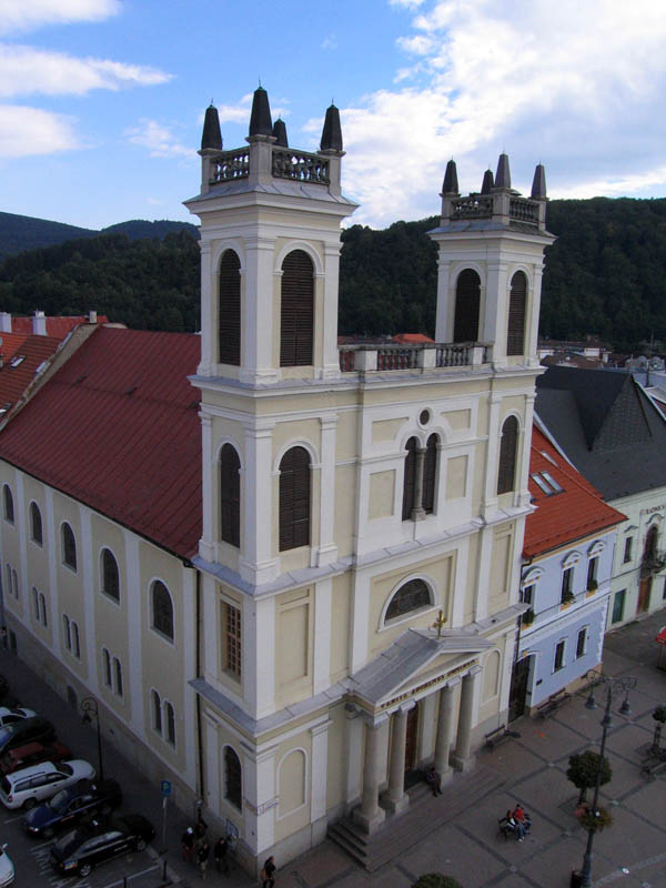 Church at square in B.Bystrica