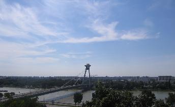 A view to New Bridge over Dunaj with Petržalka in the background (August 2006) A view to New Bridge over Dunaj with Petržalka in the background (August 2006)