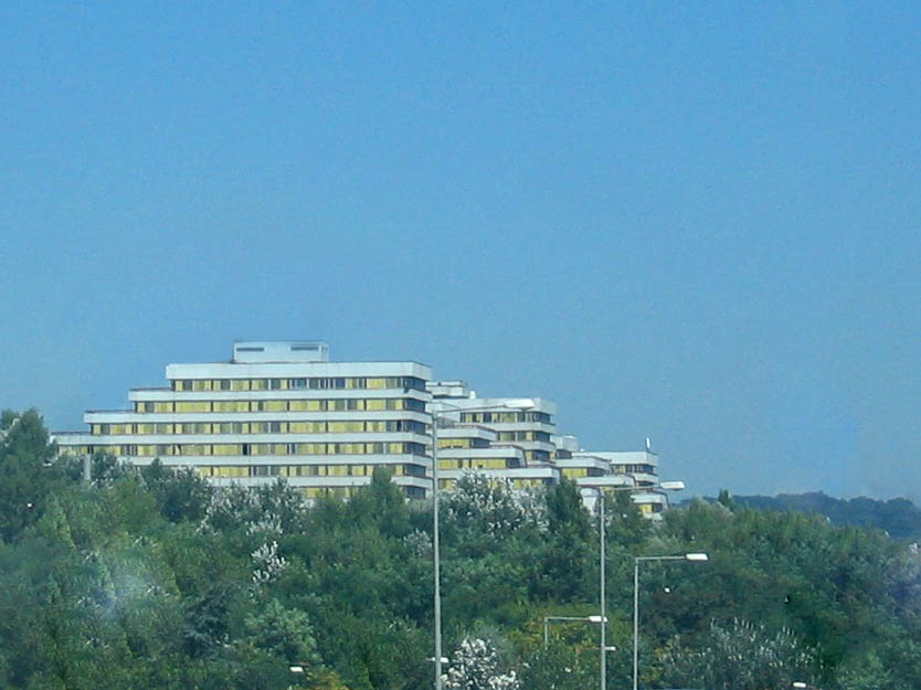 "My" Faculty of Electrotechnic as seen from the Lafranconi Bridge highway