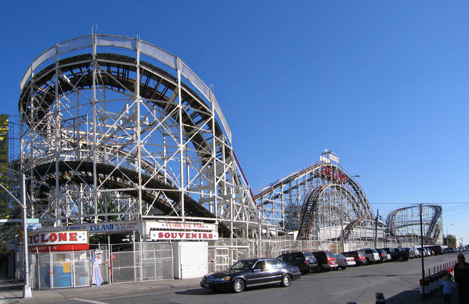 The famous 'Cyclone' - one of the oldest roller-coasters in America