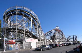 The famous 'Cyclone' - one of the oldest roller-coasters in America (October 2006) The famous 'Cyclone' - one of the oldest roller-coasters in America (October 2006)
