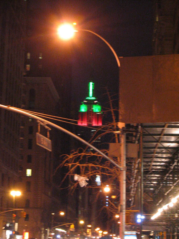 A look at the Empire State Building in a distance