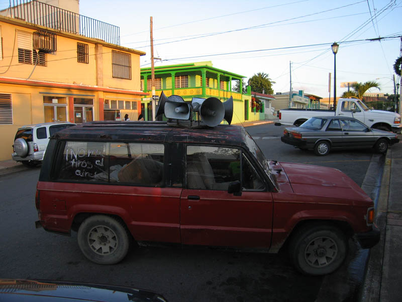 Those cars provide radio comercials here (December 2006)