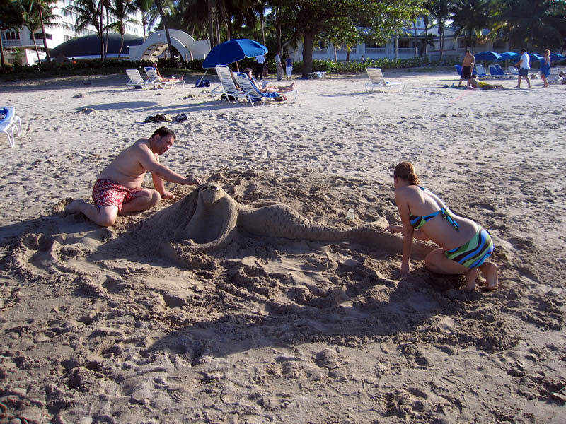 Mermaid made of sand