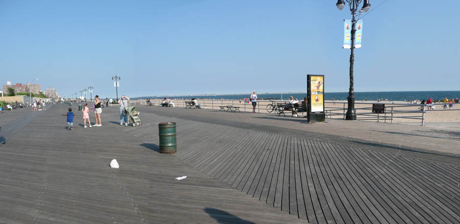 Coney Island Boardwalk in Brooklyn