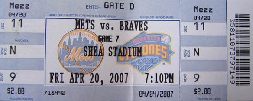 Mets - Braves (April 2007) Mets - Braves (April 2007)