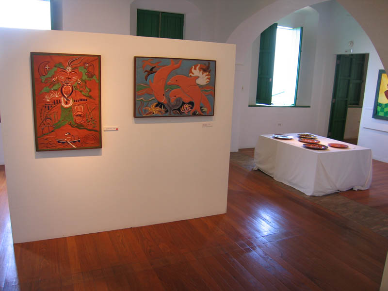 Exposition of paintings, ceramics, and caricatures