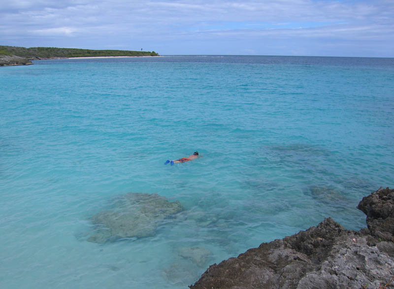 Treasure hunter lost in the Caribbean Sea