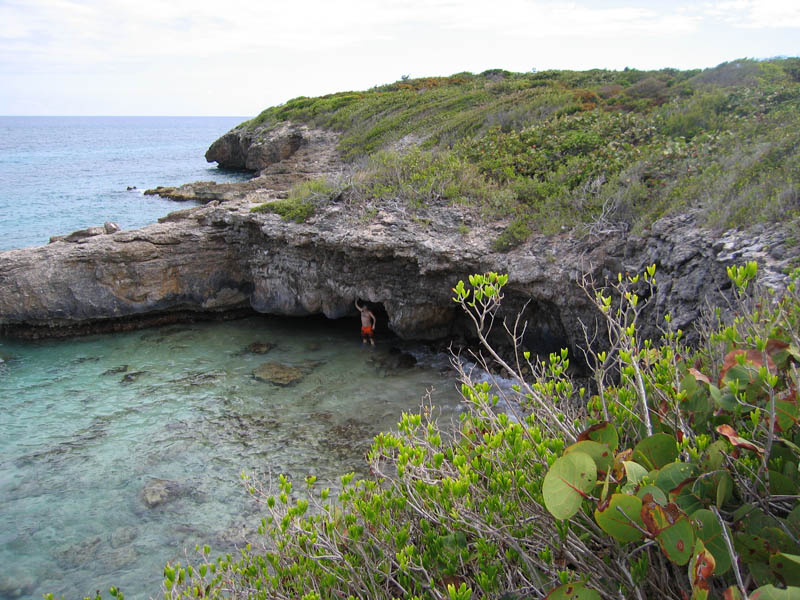 Exploring a sea cave picture 12027