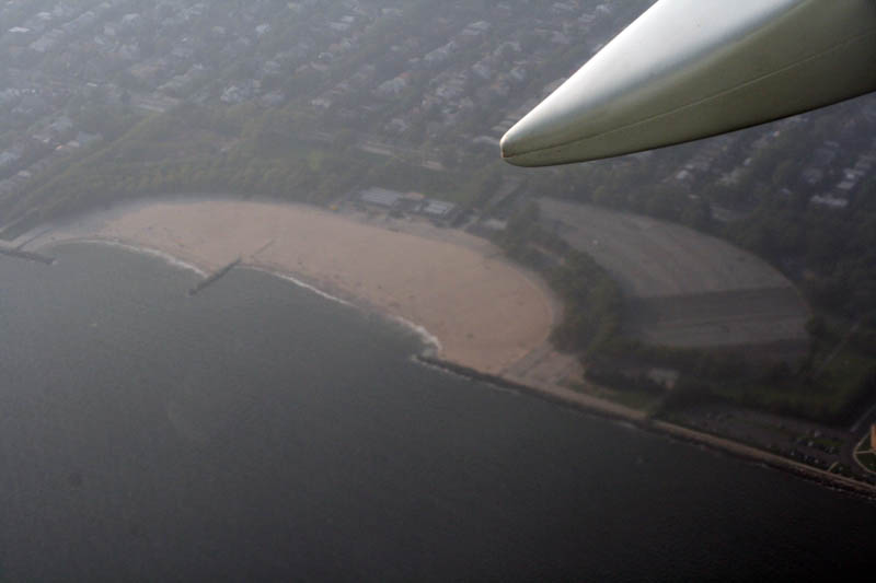 Flying over Manhattan Beach...