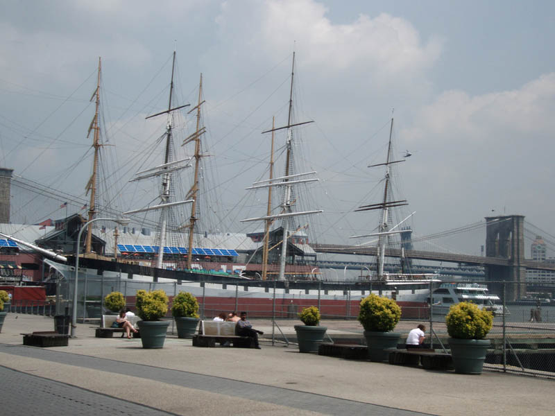 'Marion M' and 'Peking' ships - exhibits of South Street Seaport Museum