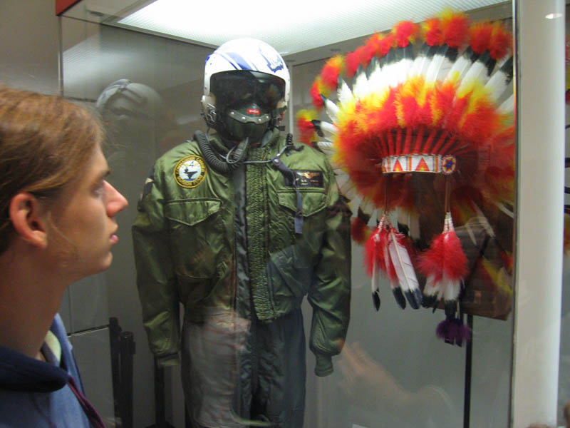 Display commemorating viceadmiral Donald D. Engen, the first director of the museum