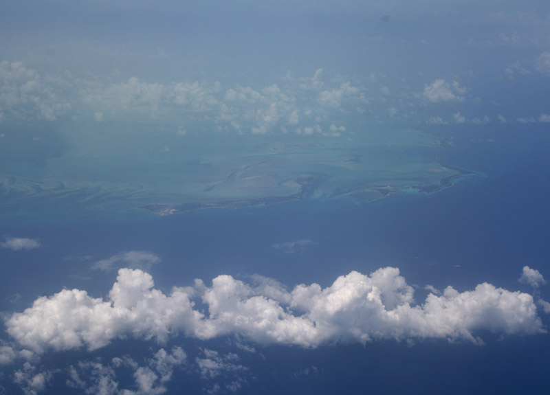 Berry Islands in the distance (about 35 miles away)