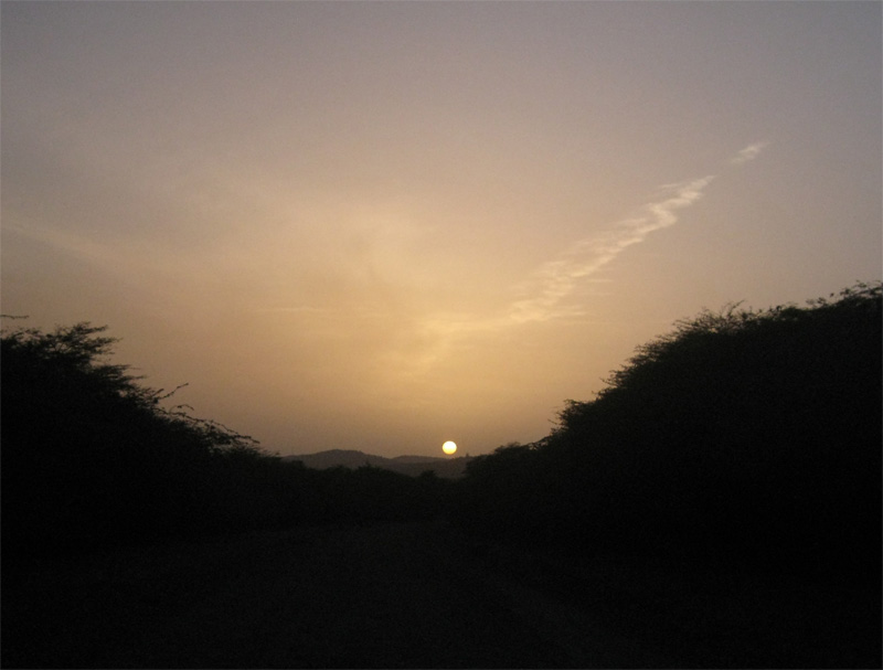 Sunset on the way from beach