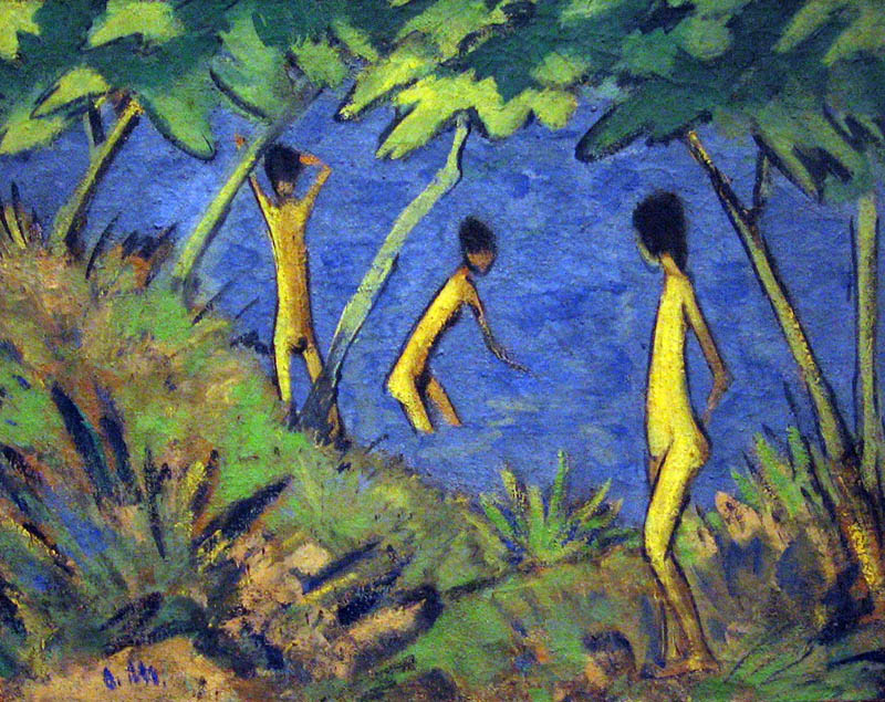 Otto Mueller: Landschaft mit gelben Akten (Bathers)