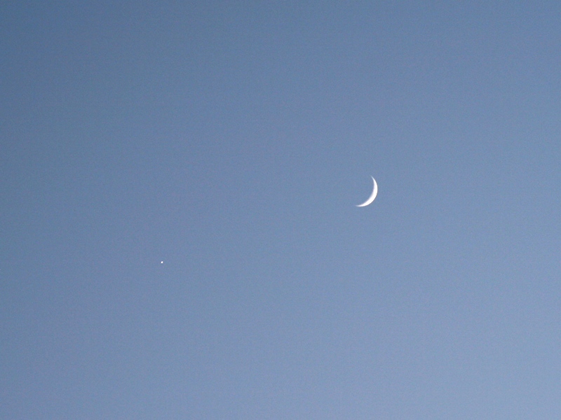 Moon and Venus