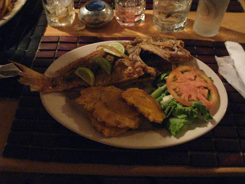 Fish and fried plantains