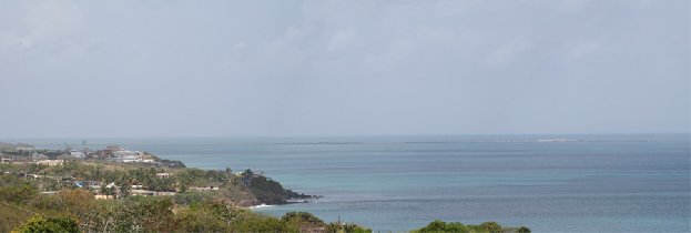 The narrow strip in the sea just below the horizon, that's the Mosquito Pier (more than a mile long, about 5 miles from here) (April 2008) The narrow strip in the sea just below the horizon, that's the Mosquito Pier (more than a mile long, about 5 miles from here) (April 2008)
