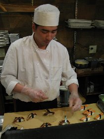 Sushi and sake in Japanese restaurant (April 2008) Sushi and sake in Japanese restaurant (April 2008)