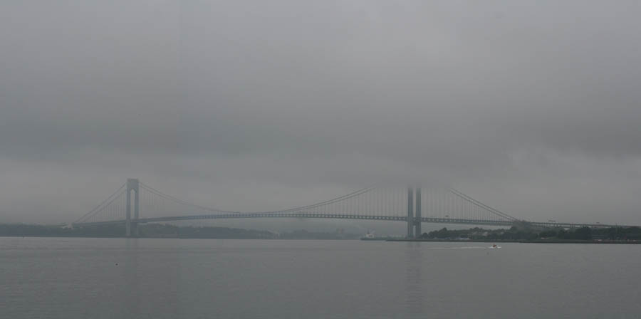 Verrazano in clouds - it doesn't look like a sunny day