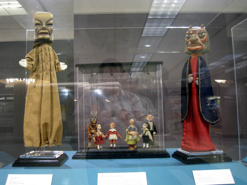 Puppet exhibit - the bigs are German, the smaller are Czech