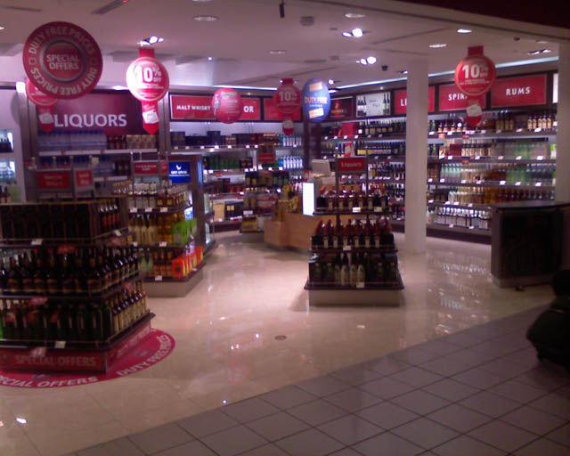There is somethinh new here too - the remodeled duty free liquer store