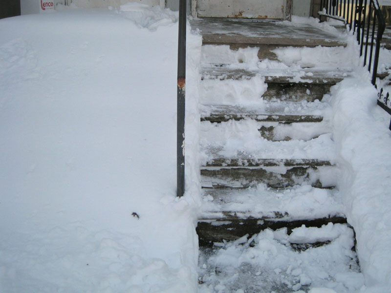 Our stairs the next day