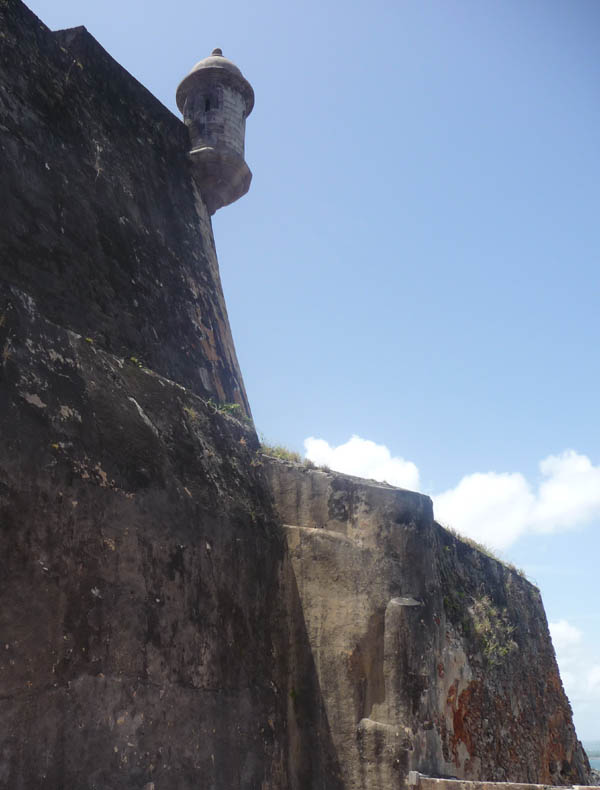 Walls of the Santa Barbara Bastion as seen from Water Battery