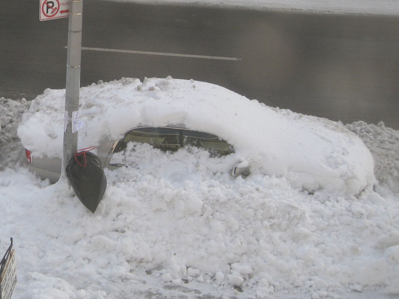 Next day morning - our car looked alike, but there was no time to take pictures while shoveling