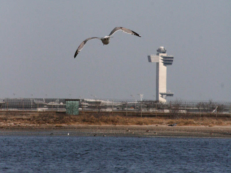 Control tower at the adjacent JFK airport (March 2010)