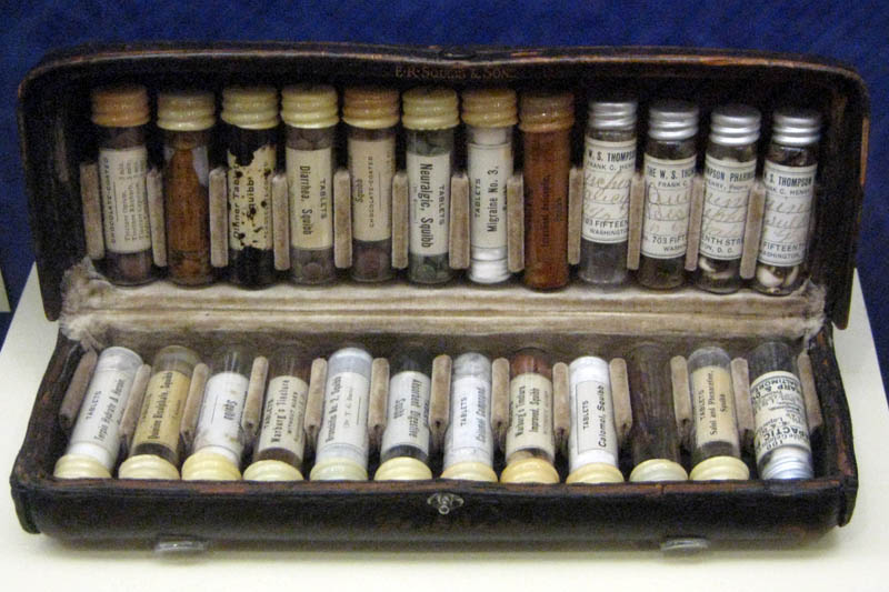 Medicine cabinet from the trip to Africa