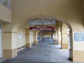 The ticket counters are open to the street (August 2010) The ticket counters are open to the street (August 2010)