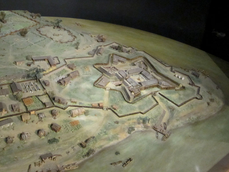 Model depicting Fort Duquesne after 1757