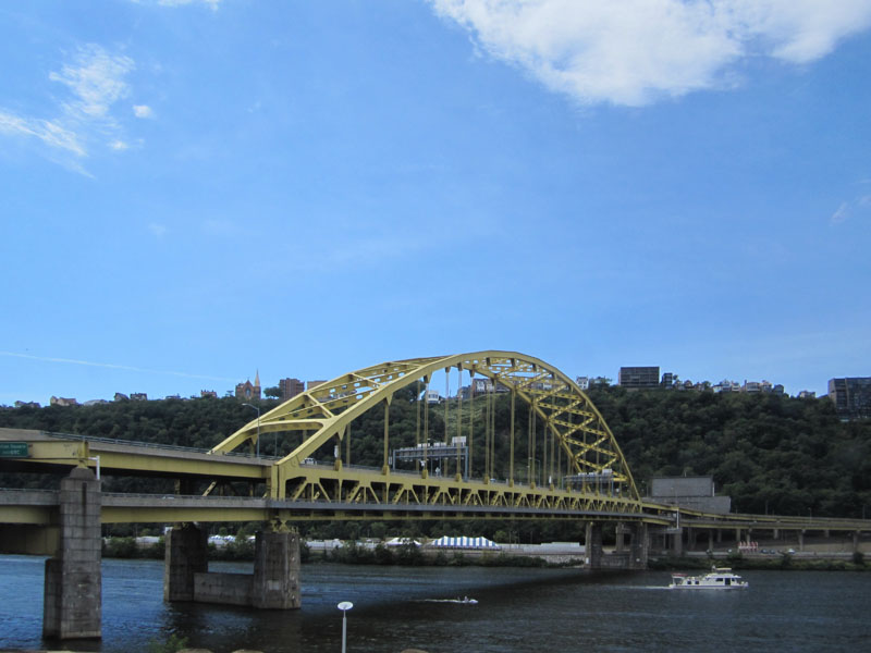 Fort Pitt Bridge as seen from the museum