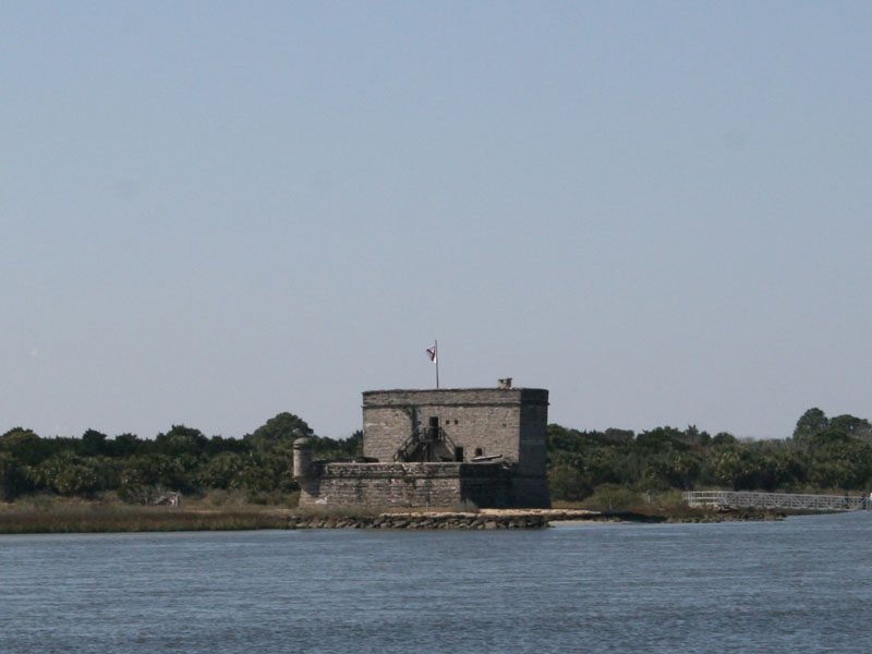 Fort Matanzas on the opposite bank guarding the southern approach to St. Augustine