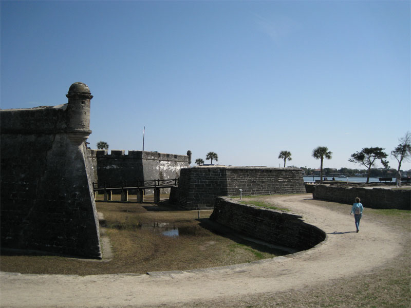 The moat and ravelin